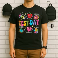 Test Day Rock The Test Testing Day Motivational Teacher T-Shirt