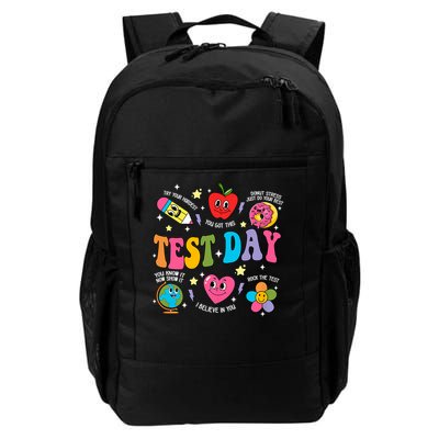Test Day Rock The Test Testing Day Motivational Teacher Daily Commute Backpack