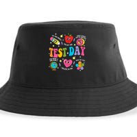 Test Day Rock The Test Testing Day Motivational Teacher Sustainable Bucket Hat