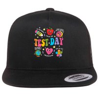 Test Day Rock The Test Testing Day Motivational Teacher Flatbill Hat