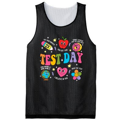 Test Day Rock The Test Testing Day Motivational Teacher Mesh Reversible Basketball Jersey Tank