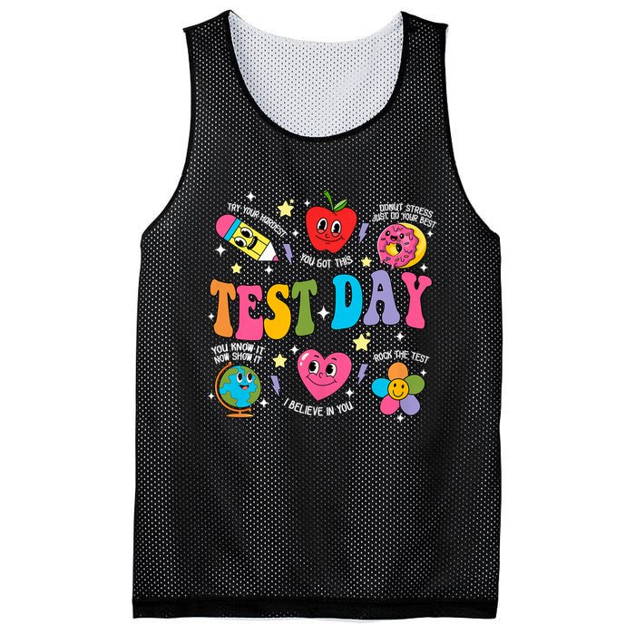 Test Day Rock The Test Testing Day Motivational Teacher Mesh Reversible Basketball Jersey Tank