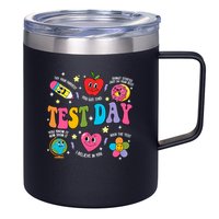 Test Day Rock The Test Testing Day Motivational Teacher 12oz Stainless Steel Coffee Mug