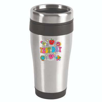 Test Day Rock The Test Testing Day Motivational Teacher 16oz Travel Tumbler