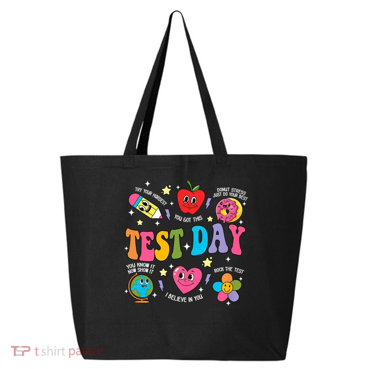 Test Day Rock The Test Testing Day Motivational Teacher 25L Jumbo Tote