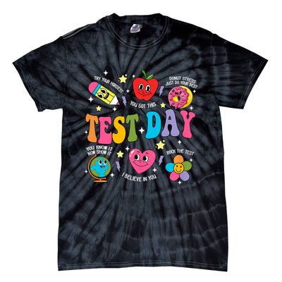 Test Day Rock The Test Testing Day Motivational Teacher Tie-Dye T-Shirt