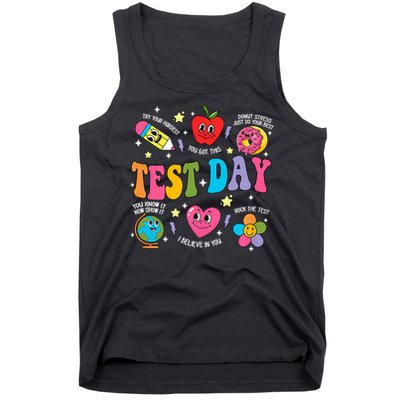 Test Day Rock The Test Testing Day Motivational Teacher Tank Top