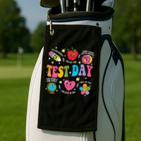 Test Day Rock The Test Testing Day Motivational Teacher Golf Towel