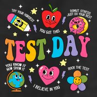 Test Day Rock The Test Testing Day Motivational Teacher Golf Towel