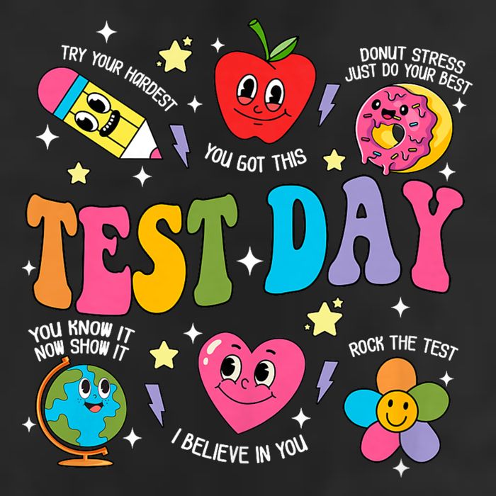 Test Day Rock The Test Testing Day Motivational Teacher Golf Towel