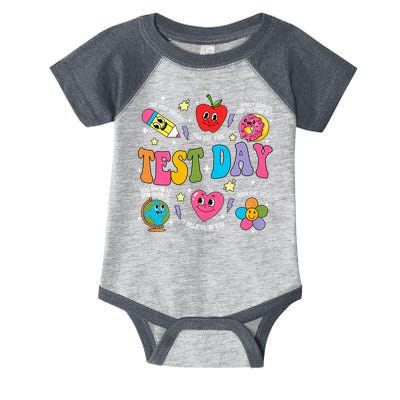 Test Day Rock The Test Testing Day Motivational Teacher Infant Baby Jersey Bodysuit
