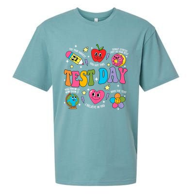 Test Day Rock The Test Testing Day Motivational Teacher Sueded Cloud Jersey T-Shirt