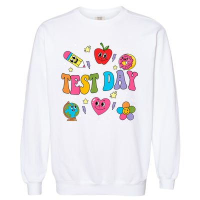 Test Day Rock The Test Testing Day Motivational Teacher Garment-Dyed Sweatshirt