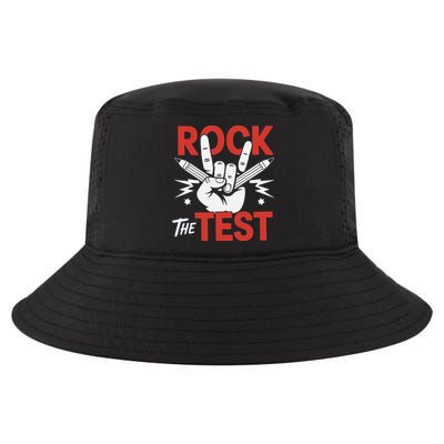 Testing Day Rock The Test Rock Music Teacher Student Cool Comfort Performance Bucket Hat