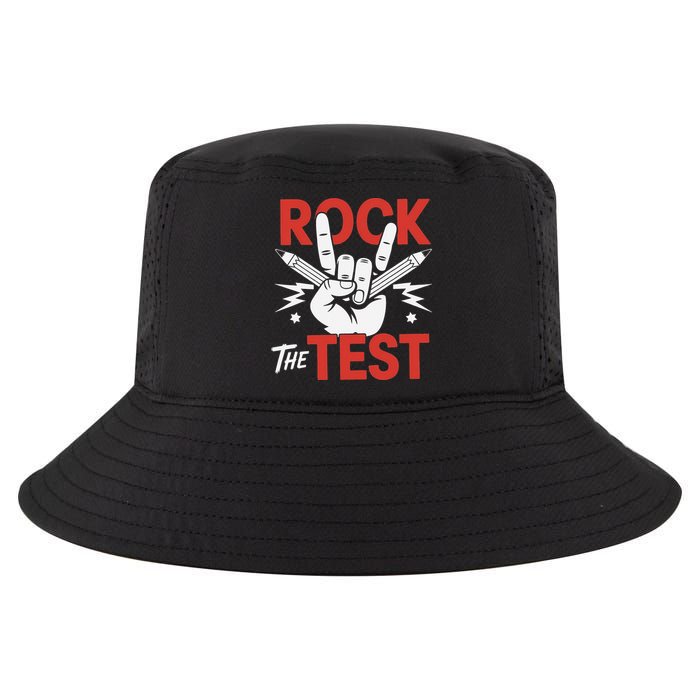 Testing Day Rock The Test Rock Music Teacher Student Cool Comfort Performance Bucket Hat