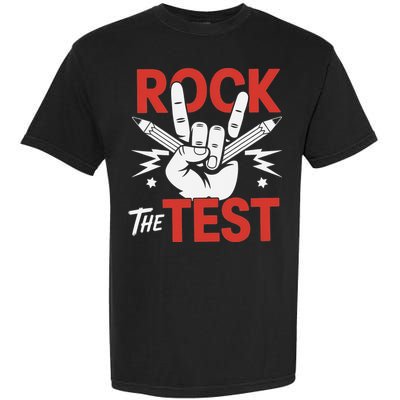 Testing Day Rock The Test Rock Music Teacher Student Garment-Dyed Heavyweight T-Shirt