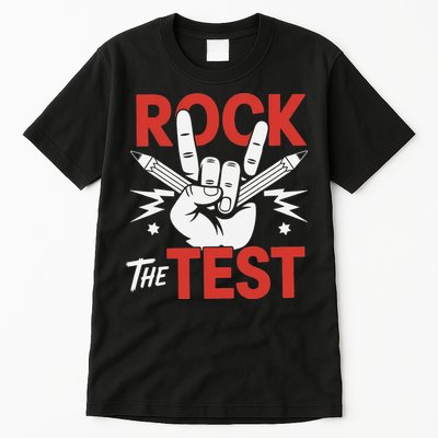 Testing Day Rock The Test Rock Music Teacher Student Tall T-Shirt