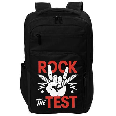Testing Day Rock The Test Rock Music Teacher Student Impact Tech Backpack
