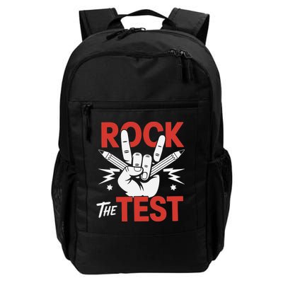 Testing Day Rock The Test Rock Music Teacher Student Backpack