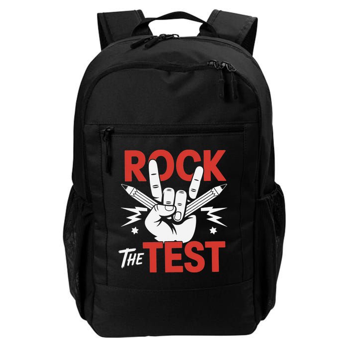 Testing Day Rock The Test Rock Music Teacher Student Backpack
