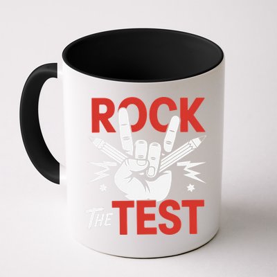 Testing Day Rock The Test Rock Music Teacher Student Mug
