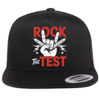 Testing Day Rock The Test Rock Music Teacher Student Flatbill Hat