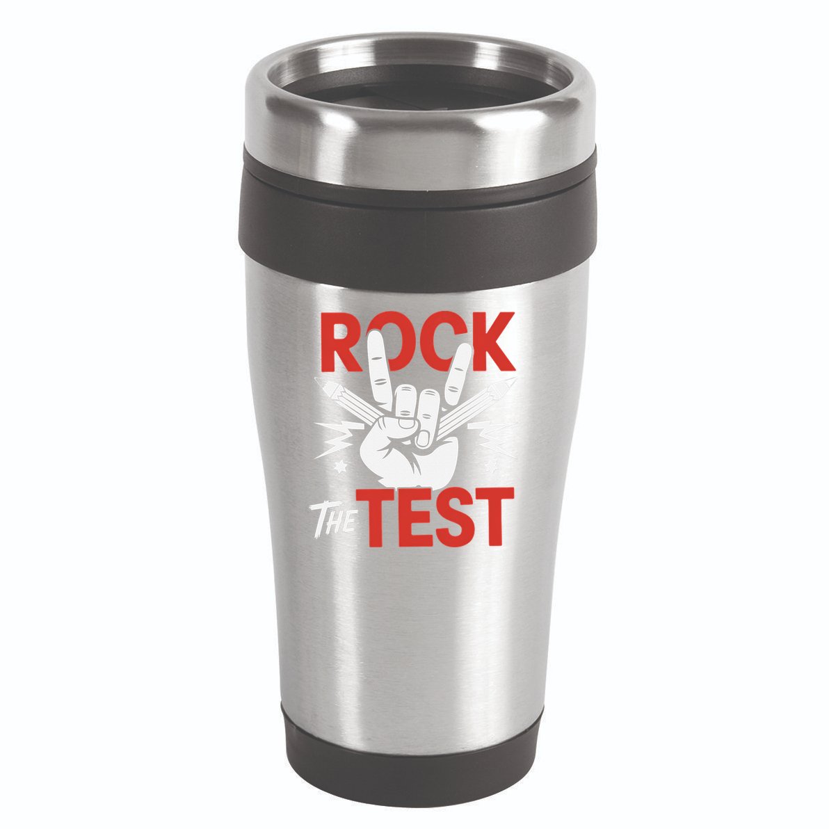 Testing Day Rock The Test Rock Music Teacher Student 16oz Travel Tumbler