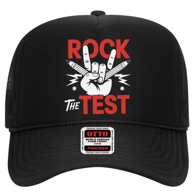 Testing Day Rock The Test Rock Music Teacher Student Trucker Hat