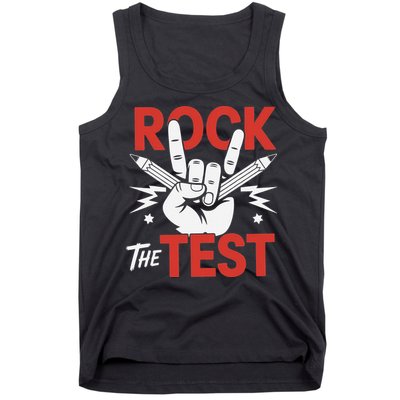 Testing Day Rock The Test Rock Music Teacher Student Tank Top