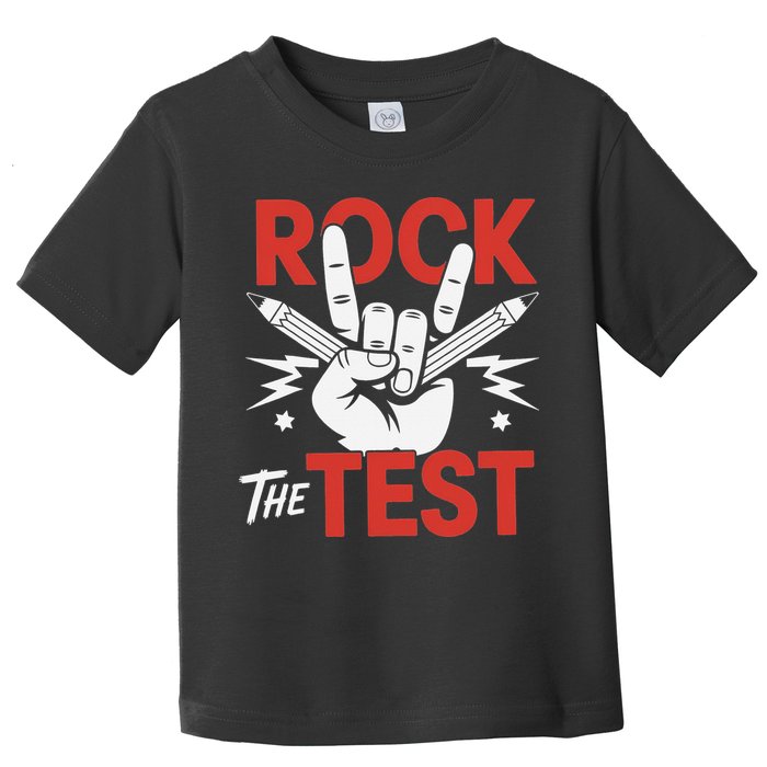 Testing Day Rock The Test Rock Music Teacher Student Toddler T-Shirt