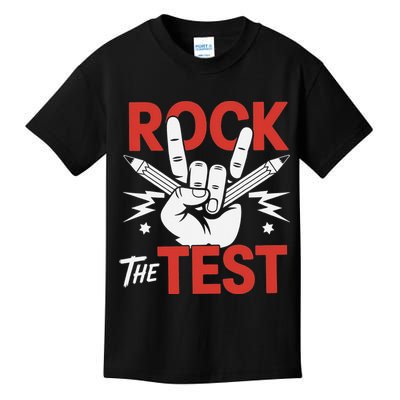 Testing Day Rock The Test Rock Music Teacher Student Kids T-Shirt