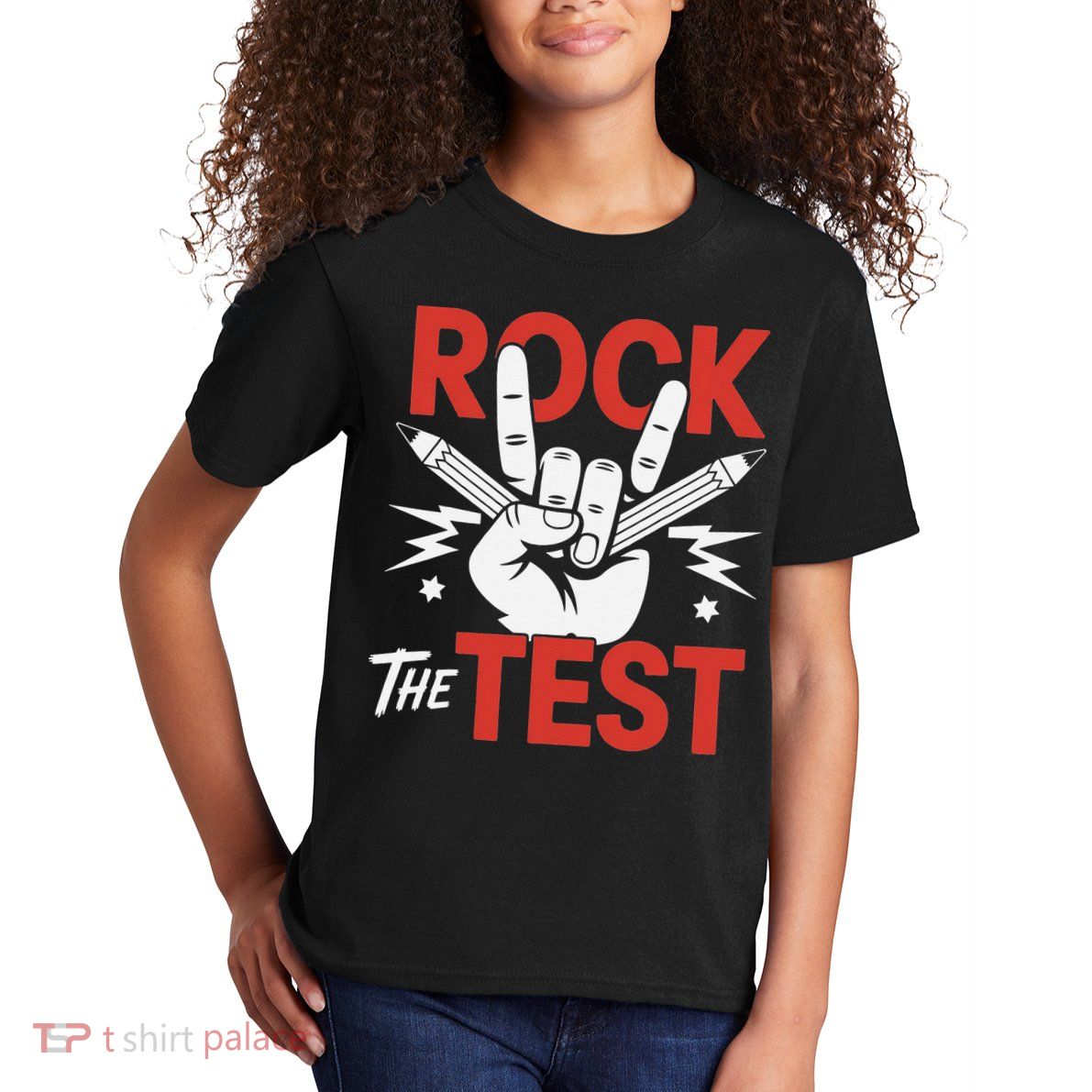 Testing Day Rock The Test Rock Music Teacher Student Kids T-Shirt