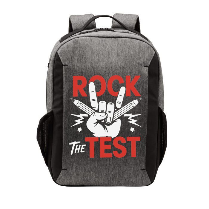 Testing Day Rock The Test Rock Music Teacher Student Vector Backpack