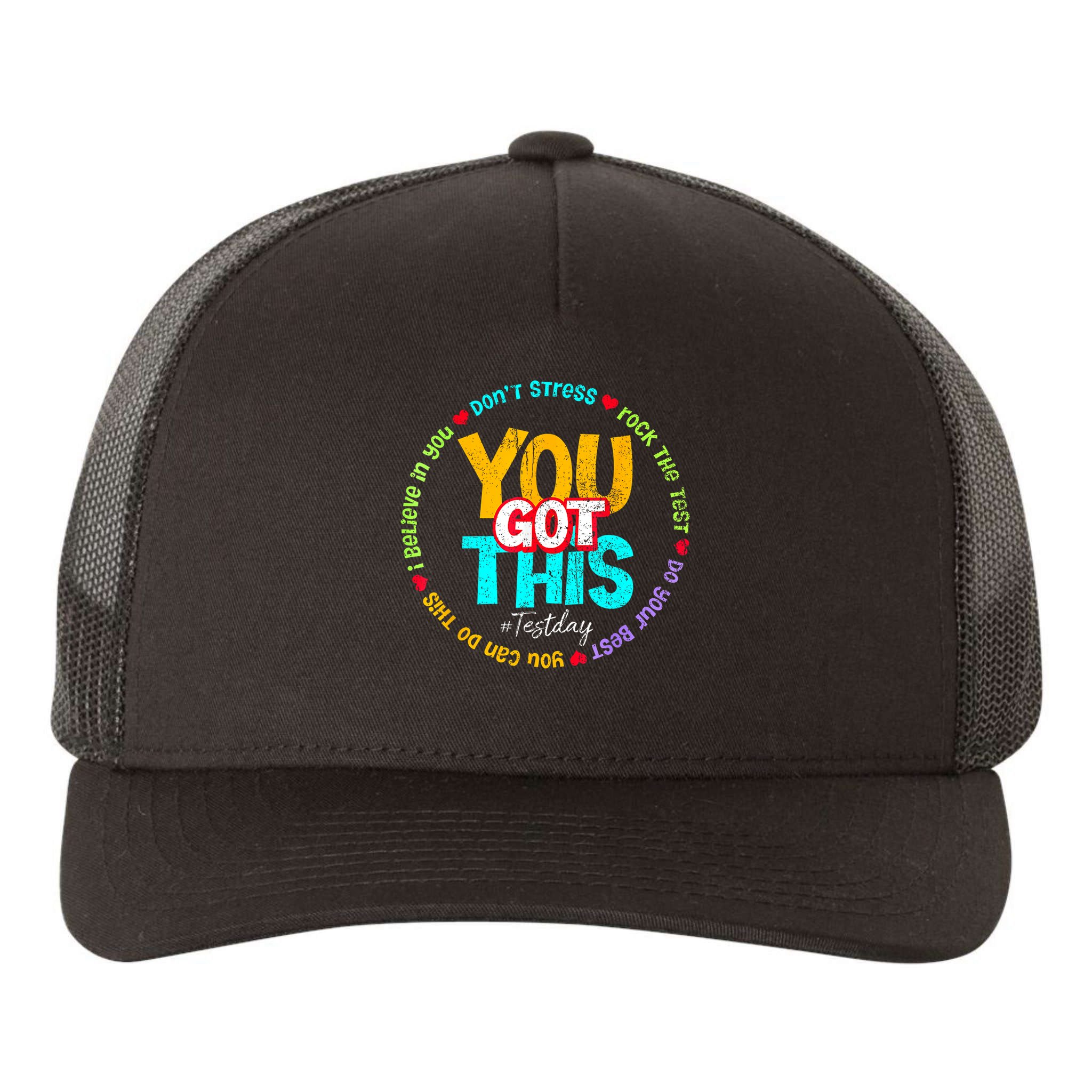 Test Day Rock The Test Teacher Testing Day You Got This Family Girl Yupoong Adult 5-Panel Trucker Hat