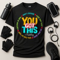 Test Day Rock The Test Teacher Testing Day You Got This Family Girl Cooling Performance Crew T-Shirt
