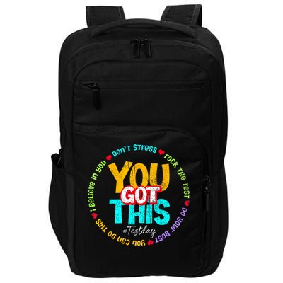 Test Day Rock The Test Teacher Testing Day You Got This Family Girl Impact Tech Backpack