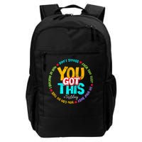 Test Day Rock The Test Teacher Testing Day You Got This Family Girl Backpack