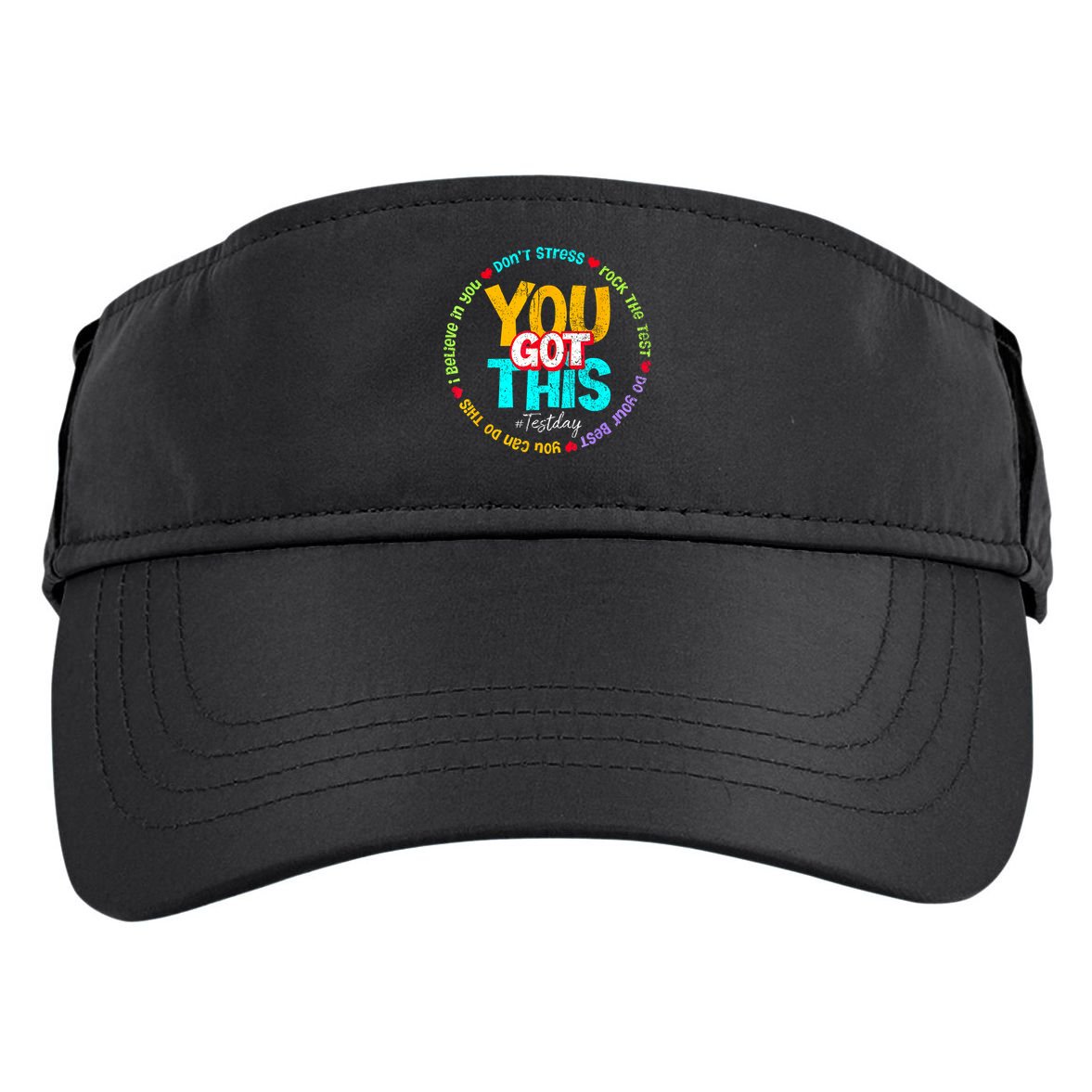 Test Day Rock The Test Teacher Testing Day You Got This Family Girl Adult Drive Performance Visor