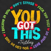 Test Day Rock The Test Teacher Testing Day You Got This Family Girl Adult Drive Performance Visor