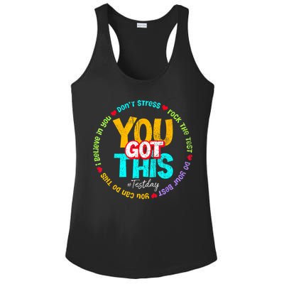 Test Day Rock The Test Teacher Testing Day You Got This Family Girl Ladies PosiCharge Competitor Racerback Tank