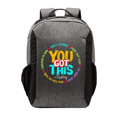 Test Day Rock The Test Teacher Testing Day You Got This Family Girl Vector Backpack
