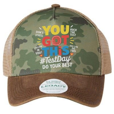 Test Day Rock The Test You Got This Teacher Test Testing Day Legacy Tie Dye Trucker Hat