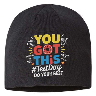 Test Day Rock The Test You Got This Teacher Test Testing Day Sustainable Beanie