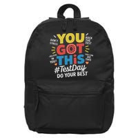 Test Day Rock The Test You Got This Teacher Test Testing Day 16 in Basic Backpack