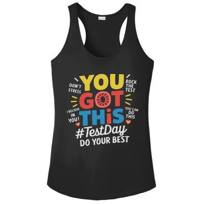 Test Day Rock The Test You Got This Teacher Test Testing Day Ladies PosiCharge Competitor Racerback Tank