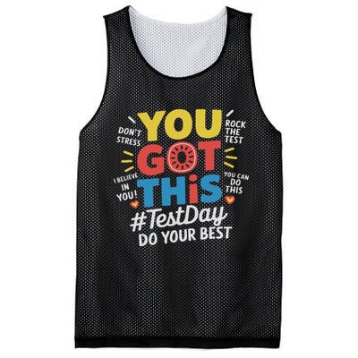 Test Day Rock The Test You Got This Teacher Test Testing Day Mesh Reversible Basketball Jersey Tank