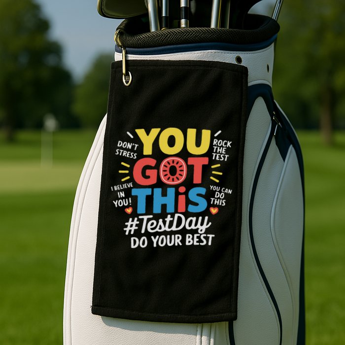 Test Day Rock The Test You Got This Teacher Test Testing Day Golf Towel