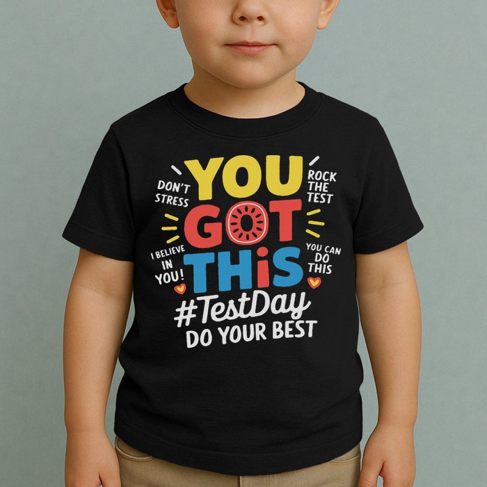 Test Day Rock The Test You Got This Teacher Test Testing Day Toddler T-Shirt