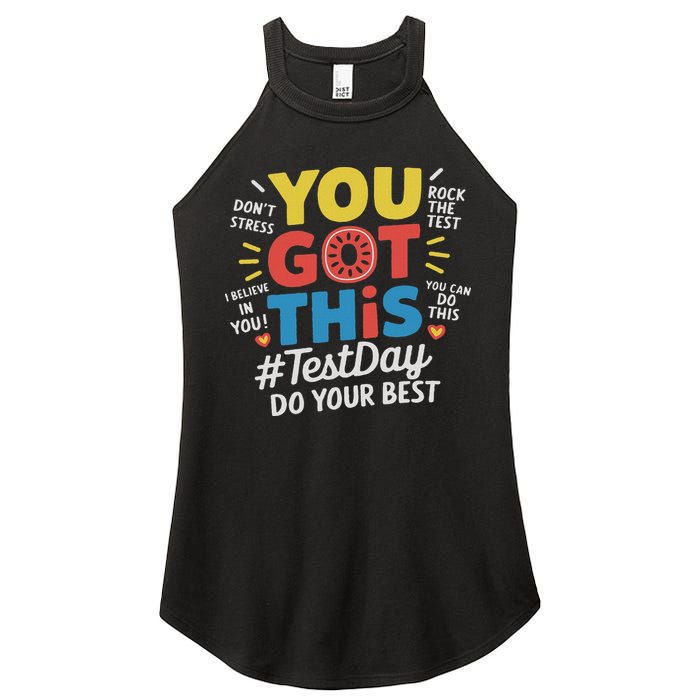 Test Day Rock The Test You Got This Teacher Test Testing Day Women's Perfect Tri Rocker Tank