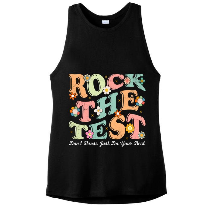 Test Day Rock The Test Teacher Testing Day You Got This  Ladies PosiCharge Tri-Blend Wicking Tank